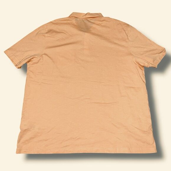 Ted Baker Mens Cotton Polo Shirt 6 XL Orange Peach Short Sleeve - Picture 3 of 9